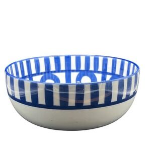 Vintage Dansk Arabesque 8" serving bowl,1990s  Philippines Blue white